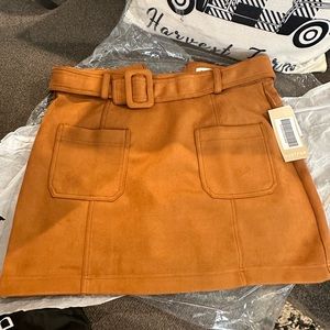 JustFab suede brown skirt!